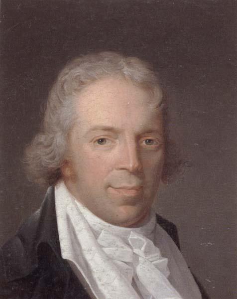 unknow artist Portrait of a man,head and shoulders,wearing a grey jacket and a white cravat France oil painting art